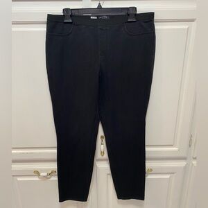 Lafayette Black Cotton Polyester Stretch Pull On Pants Women’s Size Large